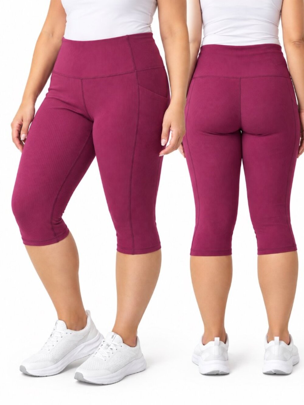 32 Degrees Ribbed Crop Legging Pull On Size XL